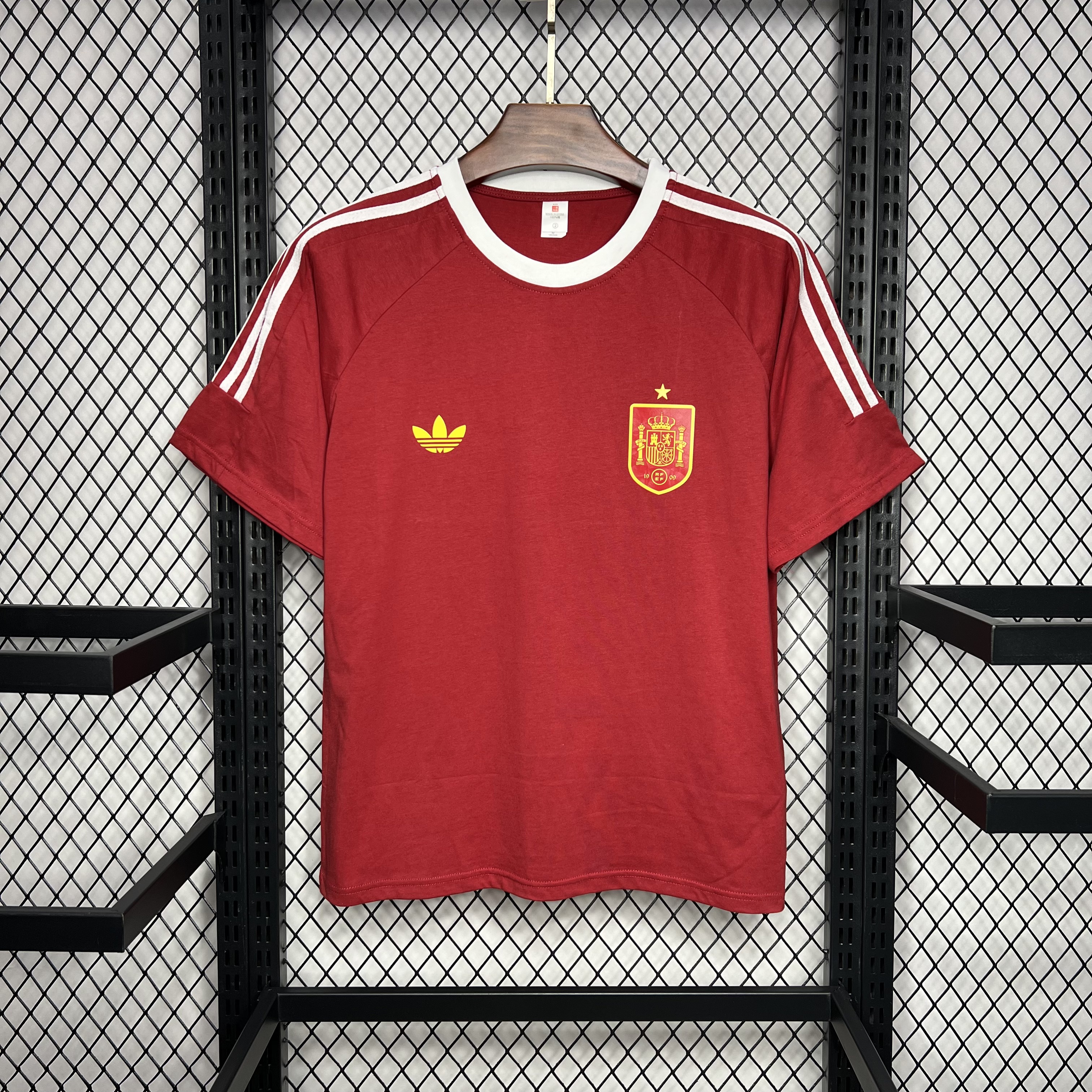 Spain 2024 Euro Red Retro Style Jersey - Fans Version - ManixJersey