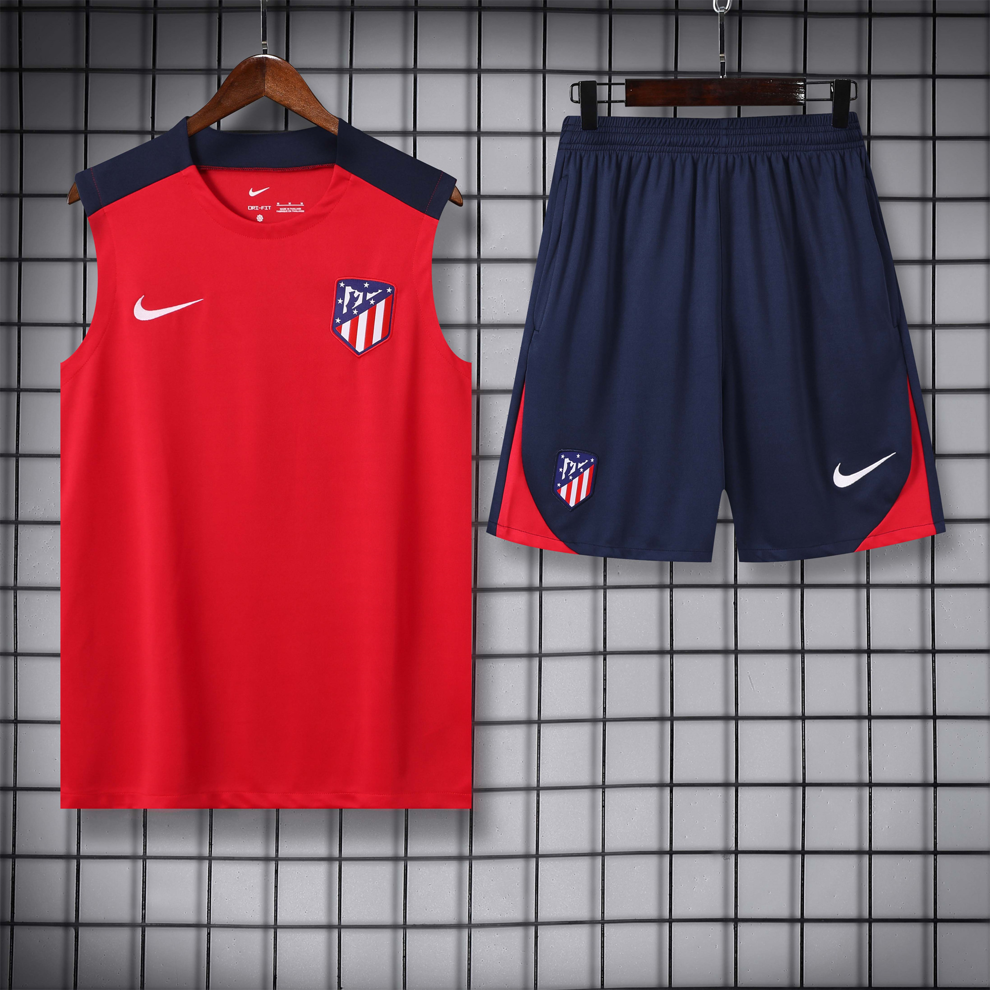 Atletico Madrid 24-25 Vest Training Set - Red - ManixJersey
