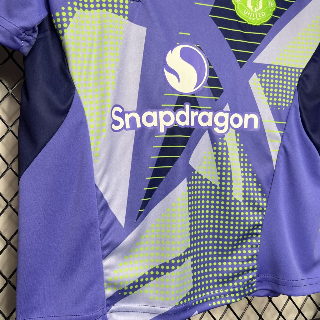 Manchester United 24-25 Purple Goalkeeper Kids Kit - ManixJersey