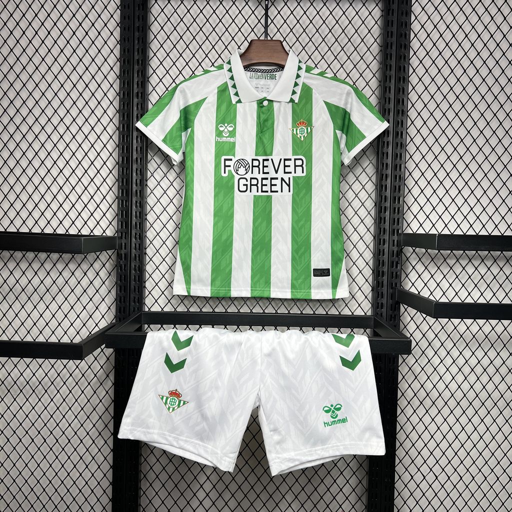 Real Betis 24-25 Home Stadium Kids Kit - ManixJersey