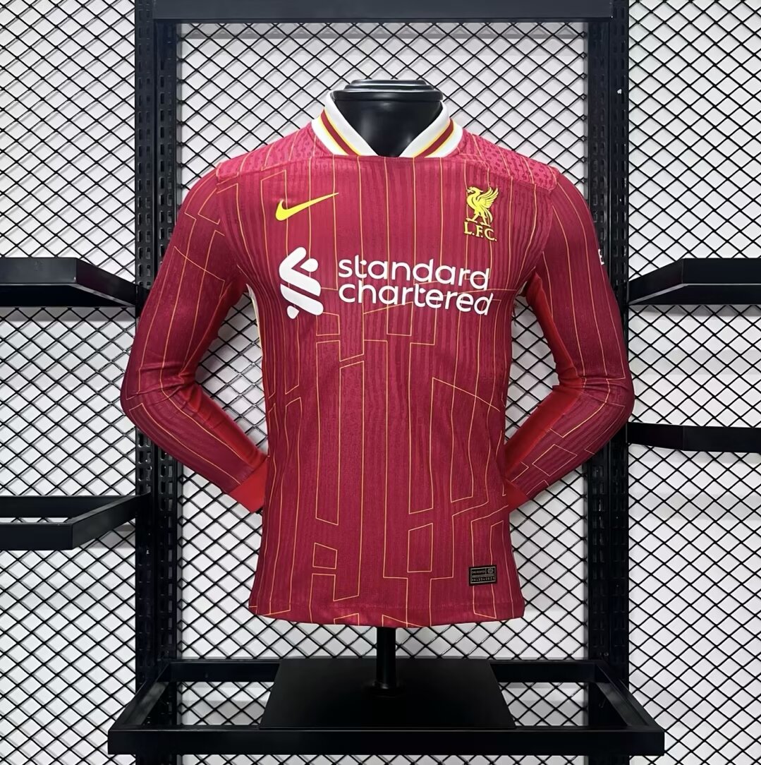 Liver.pool 24-25 Home Long Sleeve Jersey - Player Version - ManixJersey