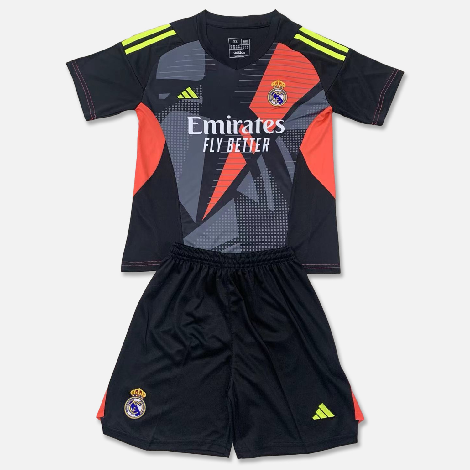 Real Madrid 24-25 Goalkeeper Kids Kit - Black - ManixJersey