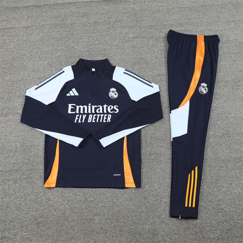 Real Madrid 24-25 Long Sleeve Training Set - Deep Blue - ManixJersey