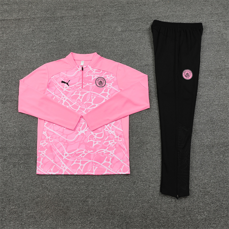 Manchester City 24-25 Long Sleeve Training Set - Pink - ManixJersey