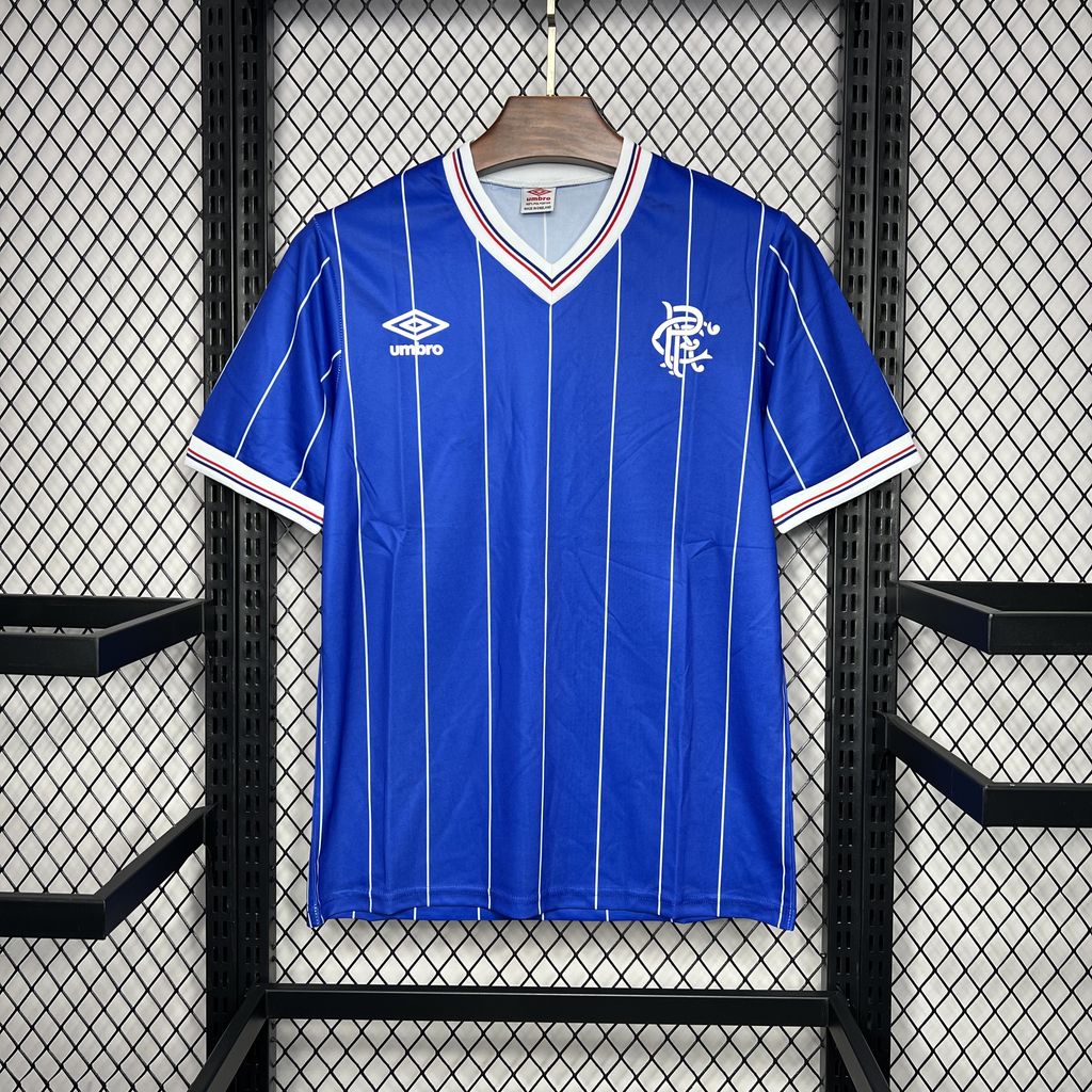 Retro Glasgow Rangers 1982-83 Home Stadium Jersey - ManixJersey