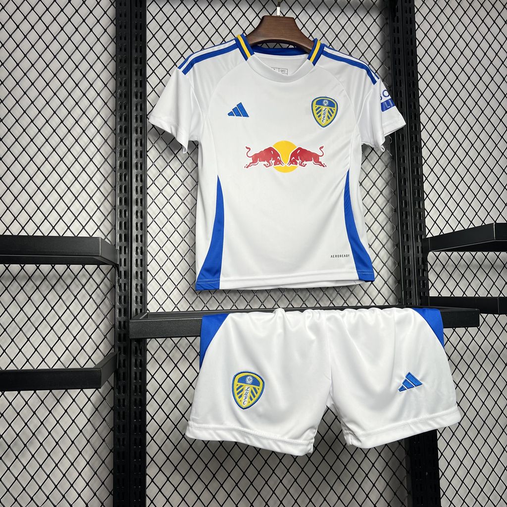 Leeds United 24-25 Home Stadium Kids Kit - ManixJersey