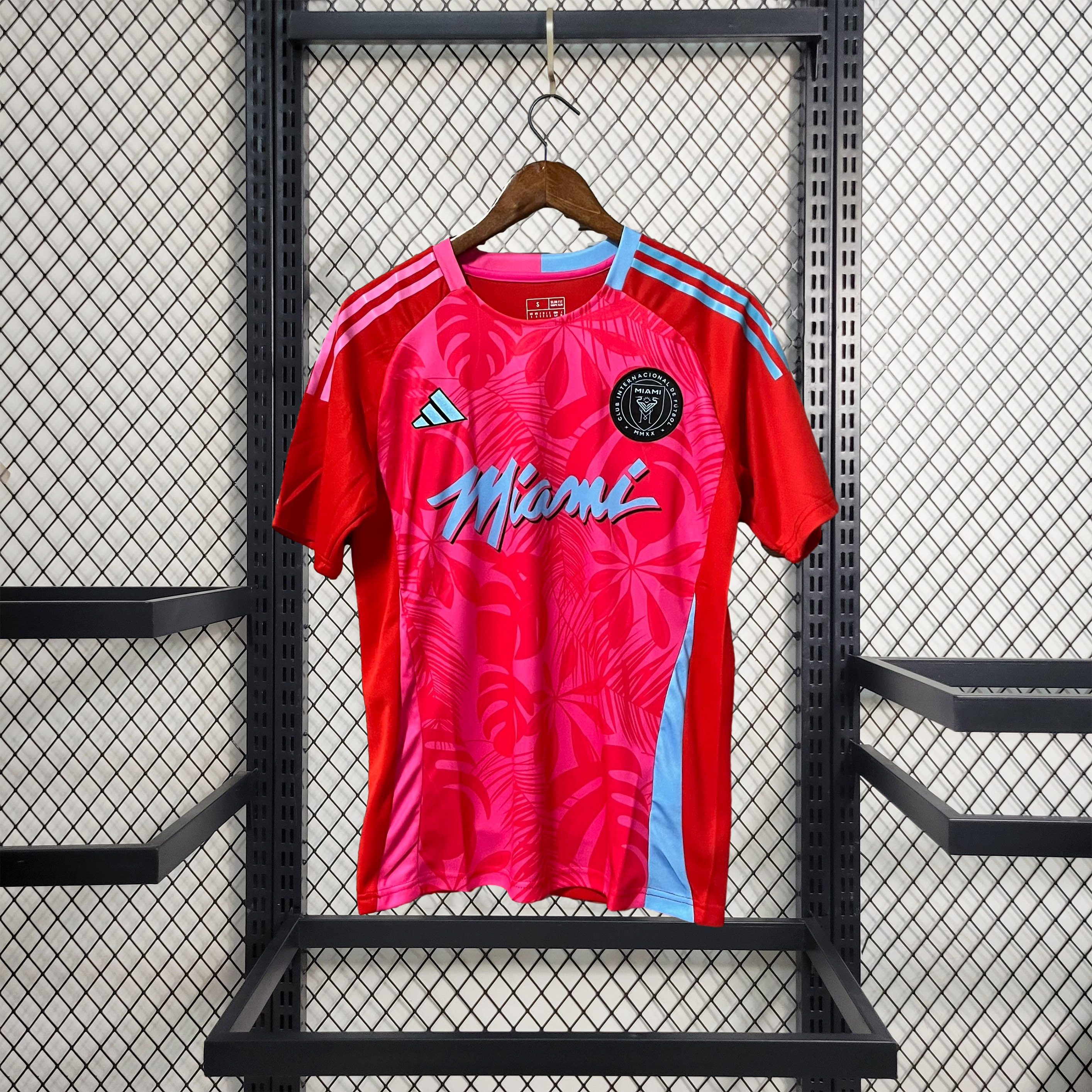 INT M.A.M 24-25 Pink Red Leaves Special Edition Jersey - Fans Version - ManixJersey