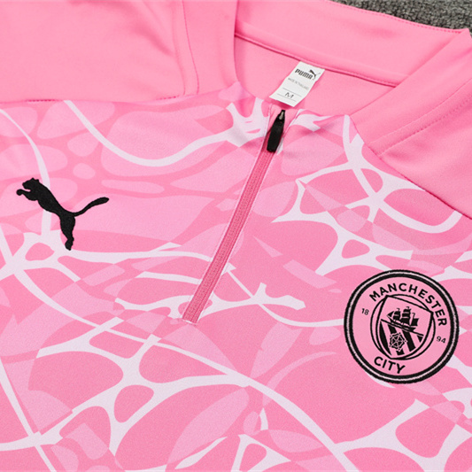 Manchester City 24-25 Long Sleeve Training Set - Pink - ManixJersey