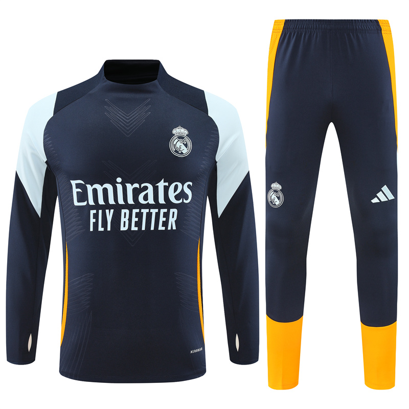 Real Madrid 24-25 Long Sleeve Training Set - Player Version - Royal Blue - ManixJersey