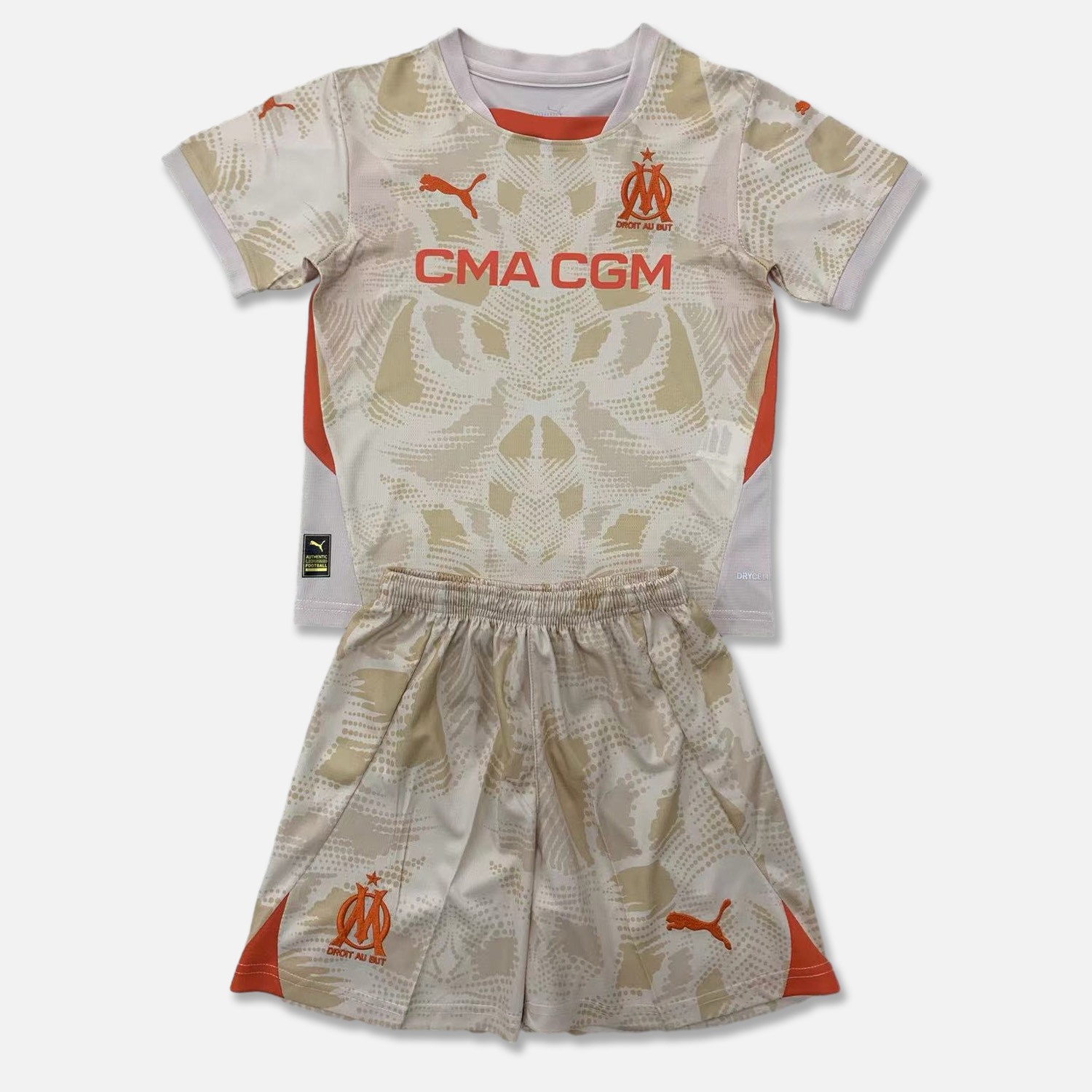 Marseille 24-25 Mud Yellow Goalkeeper Kids Kit - ManixJersey