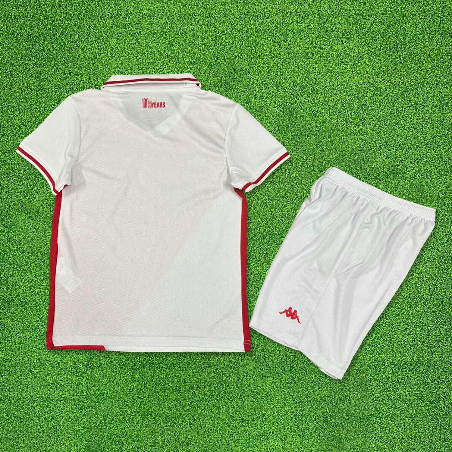 AS Monaco 24-25 Home Kids Kit - ManixJersey