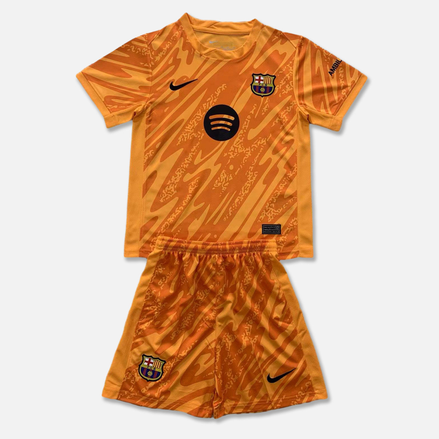 B.A.R.S.A 24-25 Orange Goalkeeper Kids Kit - ManixJersey