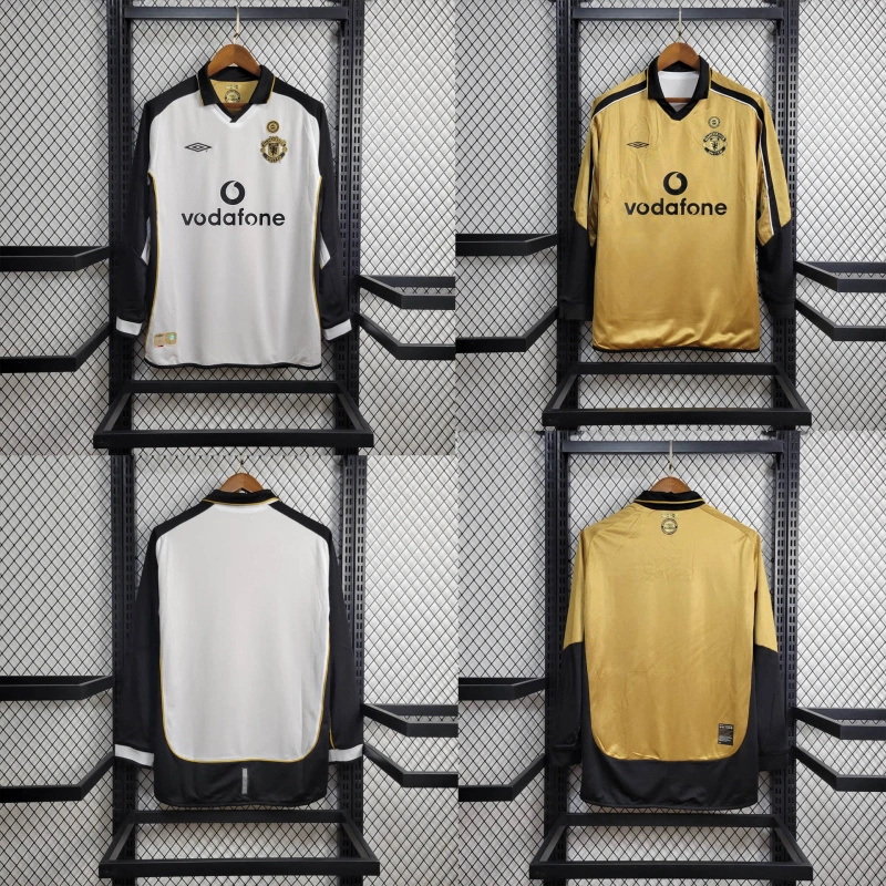 Manchester United Retro 01-02 100th Anniversary Long Sleeve Special Edition Jersey - ManixJersey