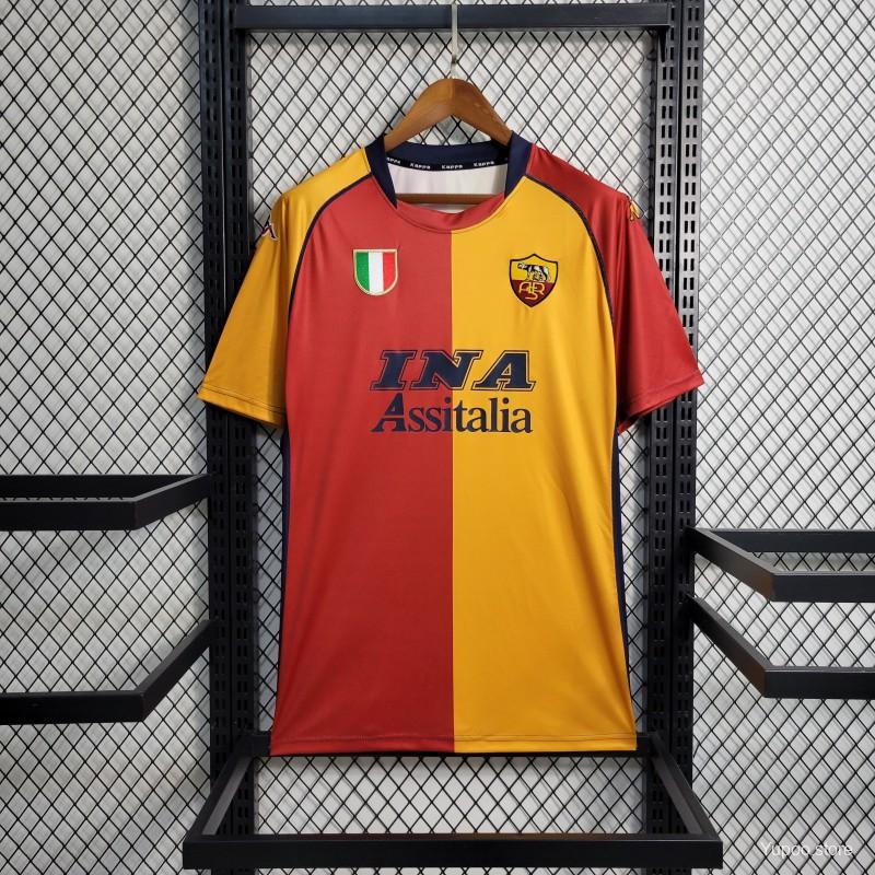 Retro Roma 2001-02 European Home Jersey - ManixJersey