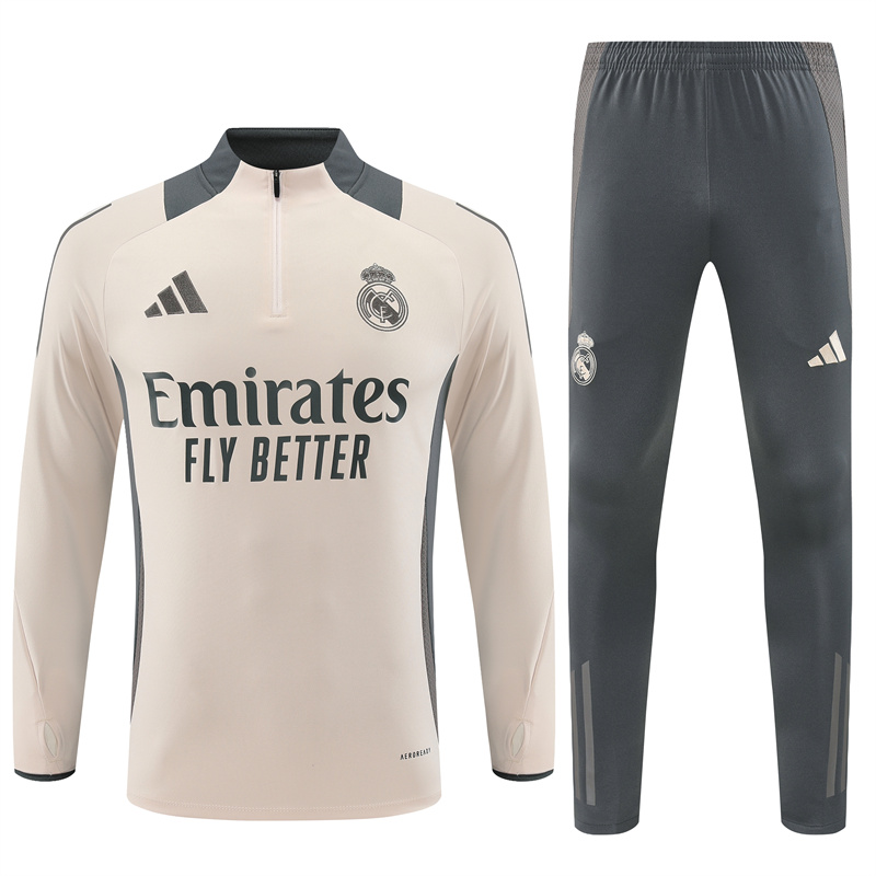 Real Madrid 24-25 Long Sleeve Training Set - Apricot - ManixJersey