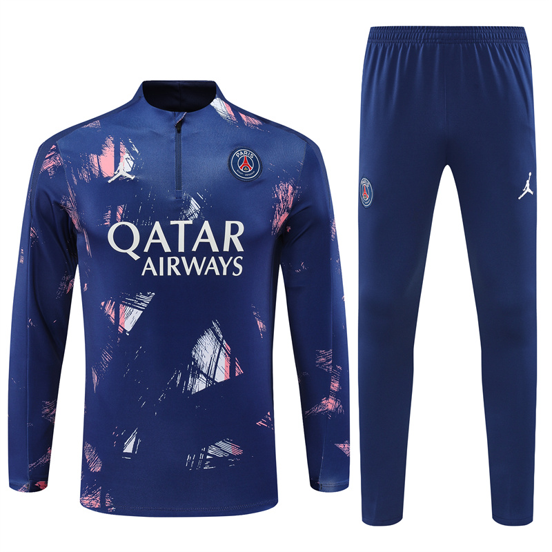 Paris Saint-Germain PSG 24-25 Long Sleeve Training Set - Royal Blue - ManixJersey