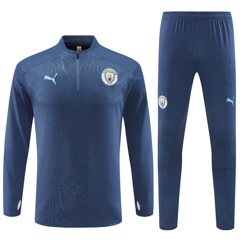Manchester City 24-25 Long Sleeve Training Set - Deep Blue - ManixJersey