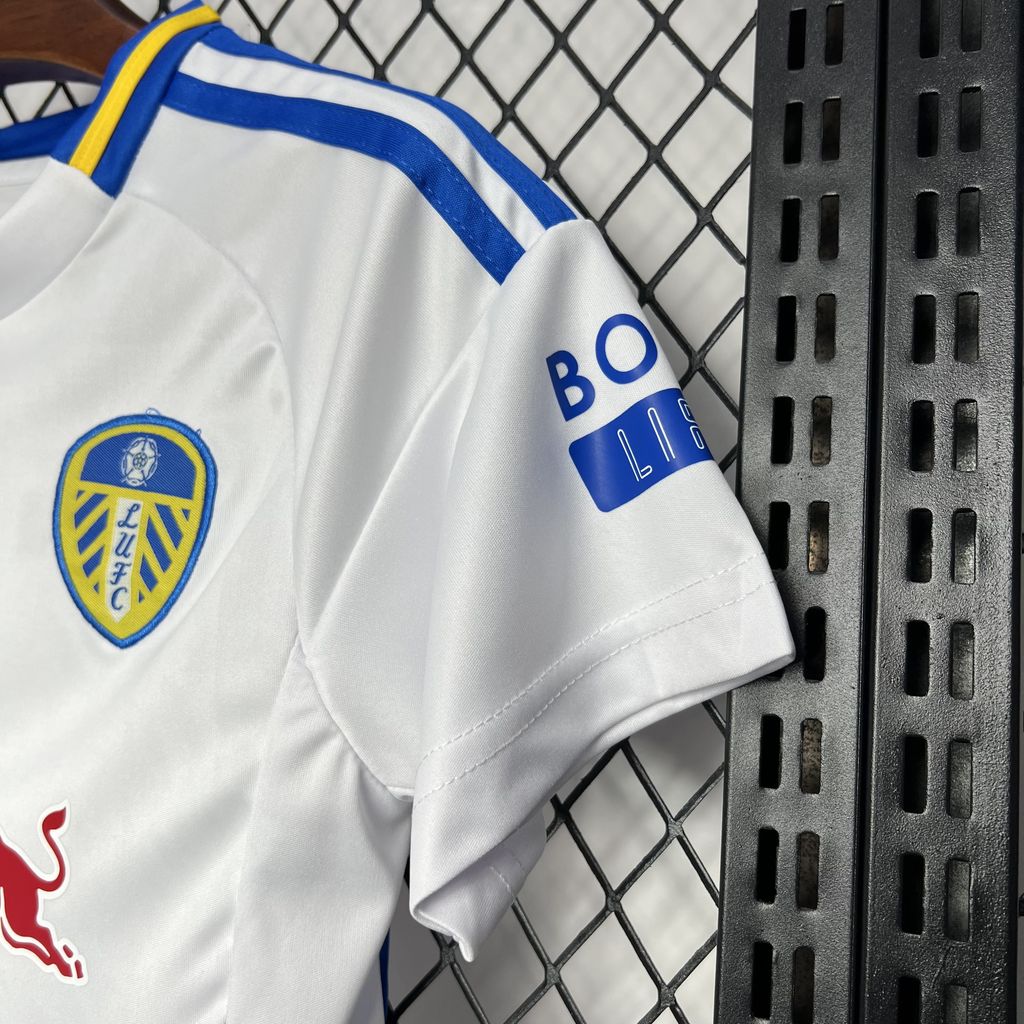 Leeds United 24-25 Home Stadium Kids Kit - ManixJersey