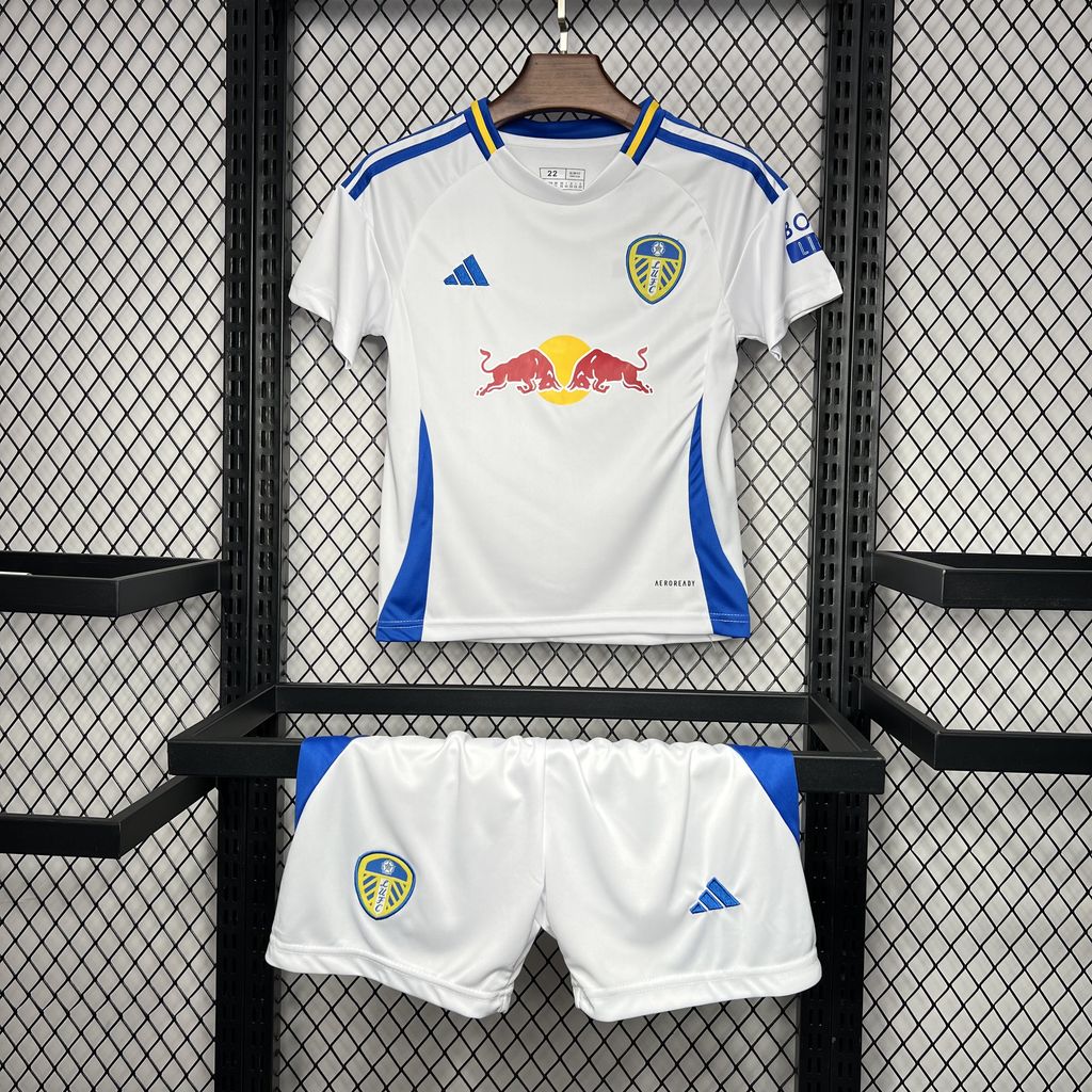 Leeds United 24-25 Home Stadium Kids Kit - ManixJersey