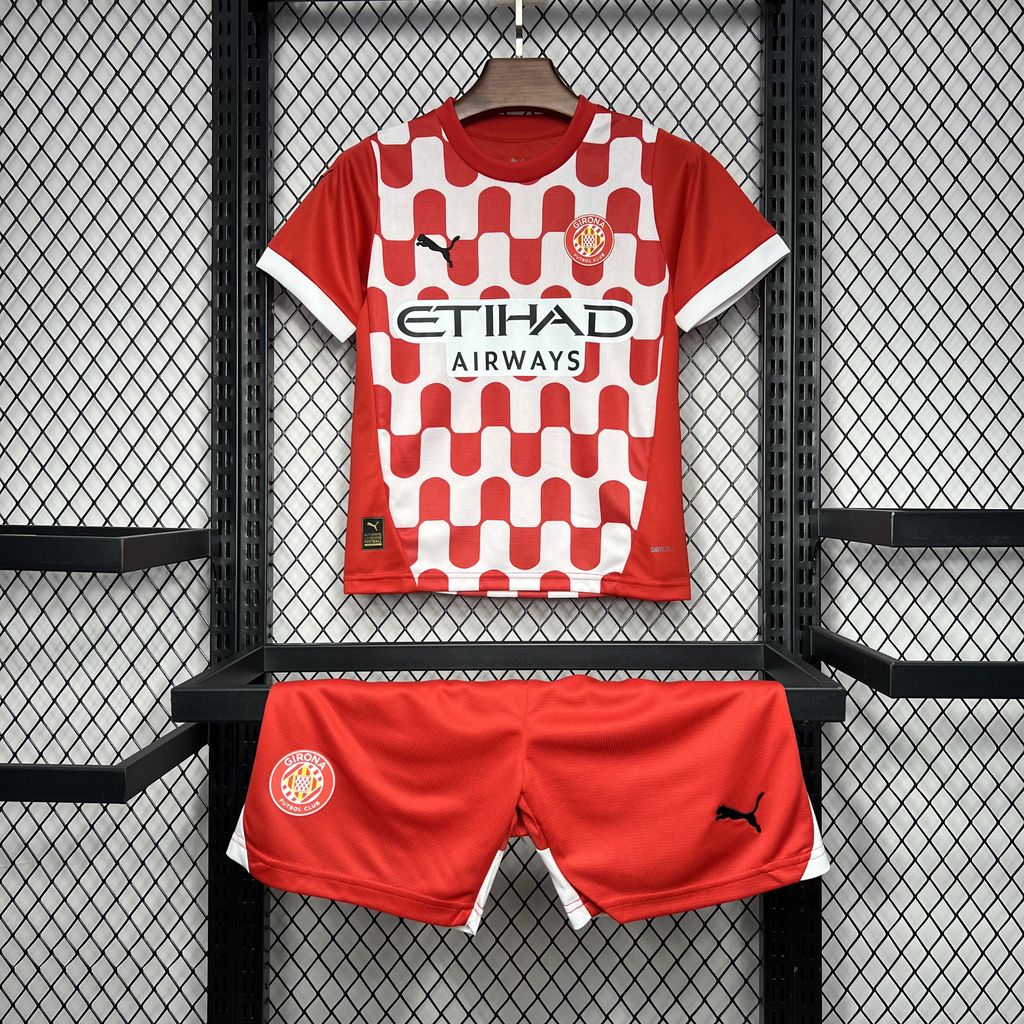 Girona 24-25 Home Stadium Kids Kit - ManixJersey