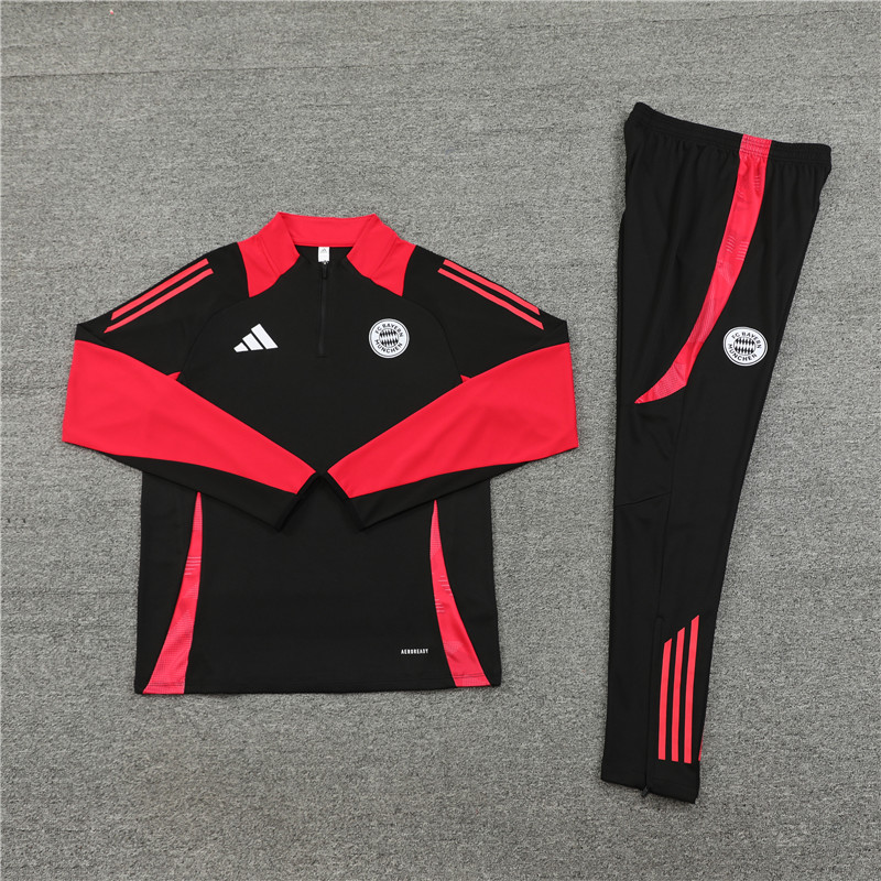 Bayern Munich 24-25 Kids Long Sleeve Training Set - Black - ManixJersey