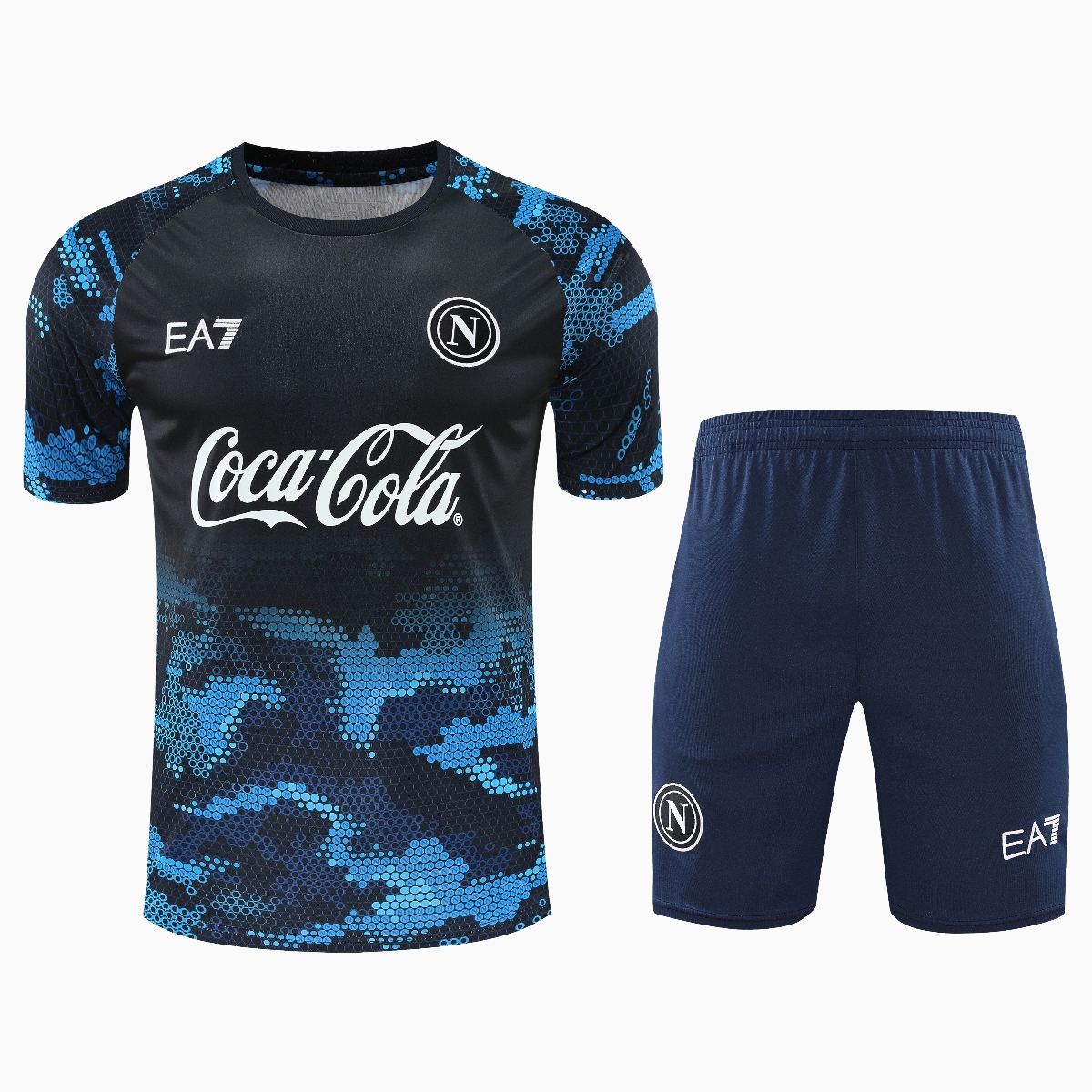 Napoli 24-25 Short-Sleeve Training Set - Blue Top & Shorts - ManixJersey