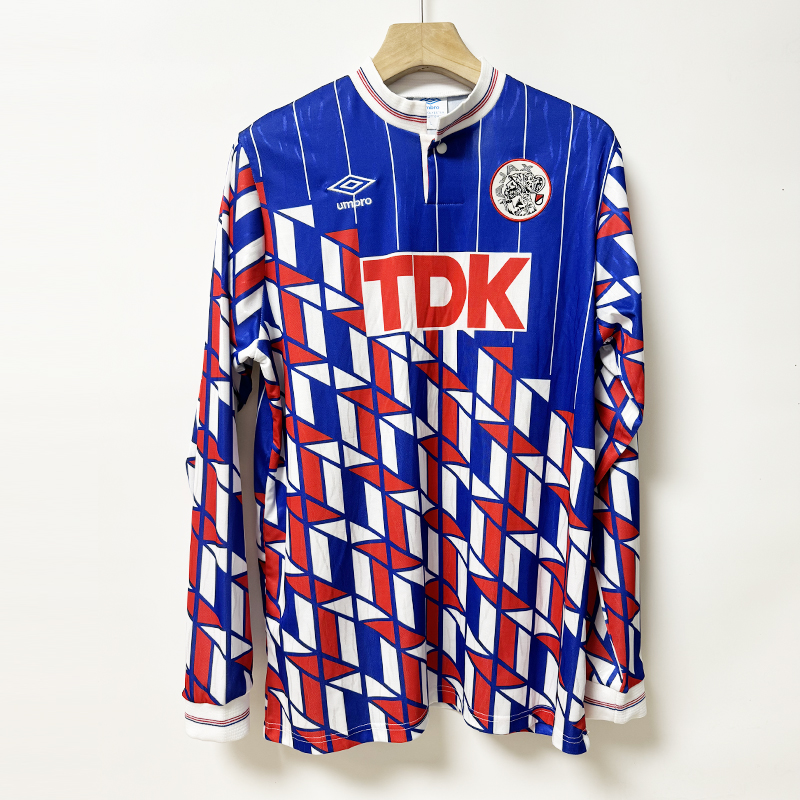 Retro Ajax 1990 Away Long Sleeve Jersey - ManixJersey