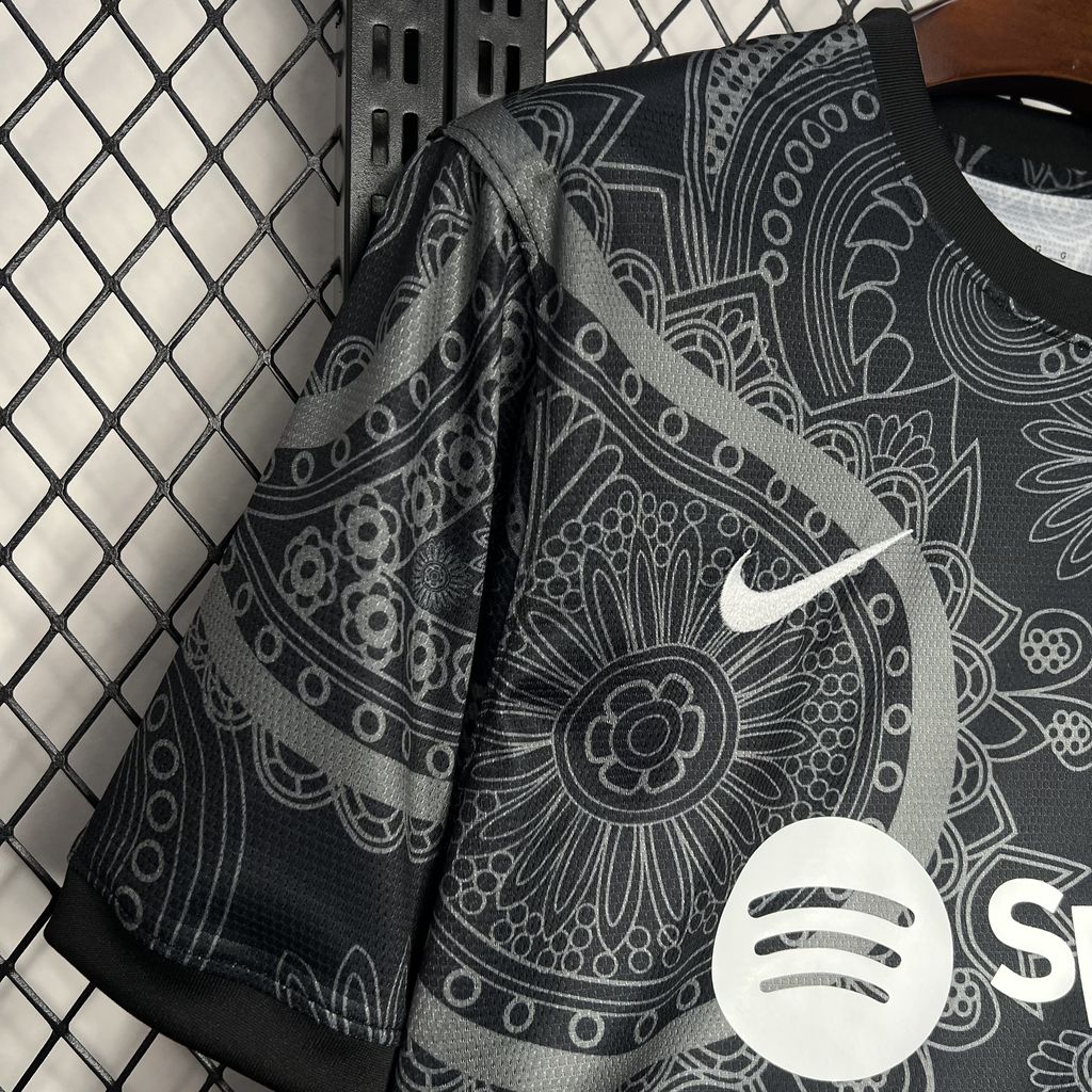 B.A.R.S.A 24-25 Black Grey Pattern Jersey - Fans Version - ManixJersey