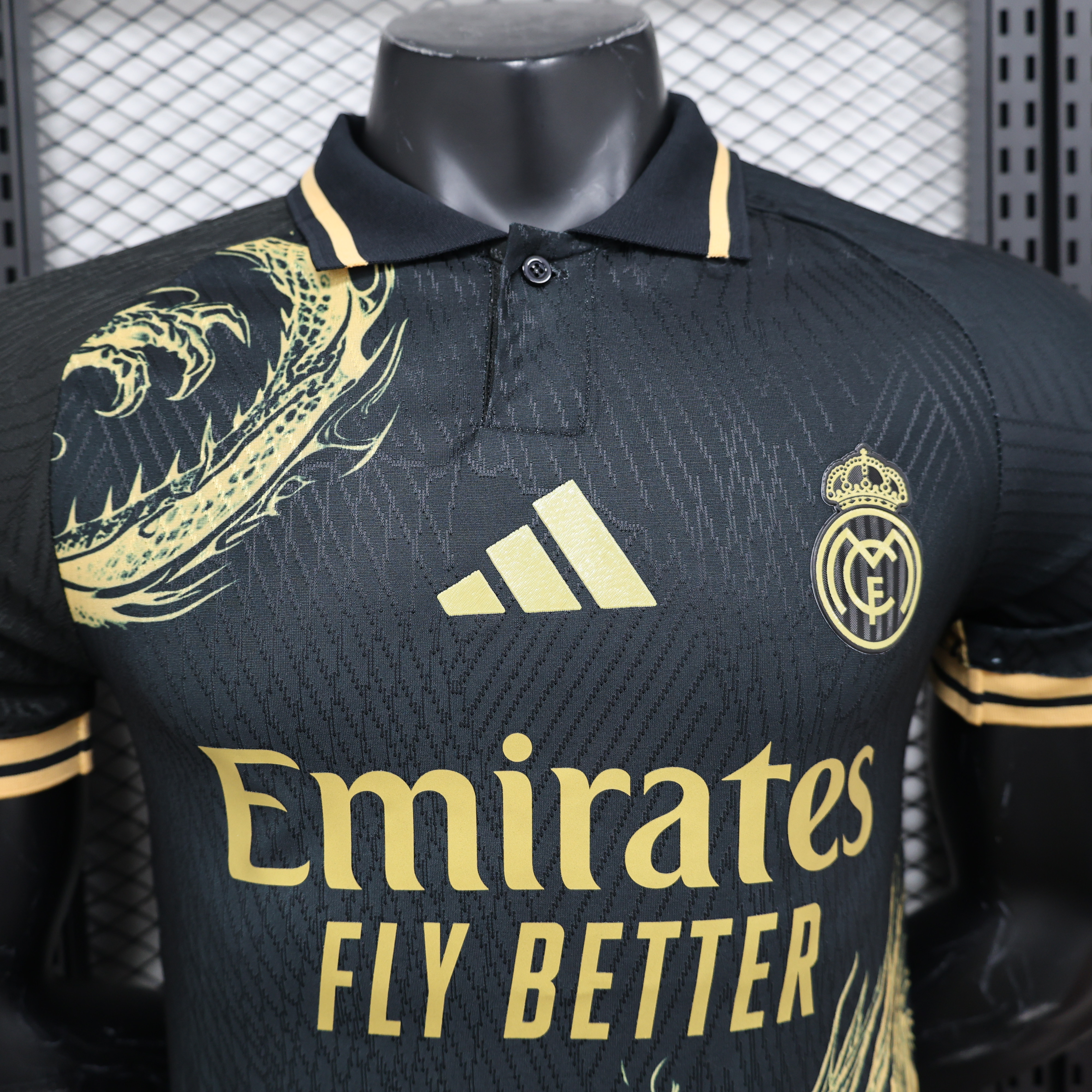 Real Madrid 24-25 Black & Golden Loong Special Edition Jersey - Player Version - ManixJersey