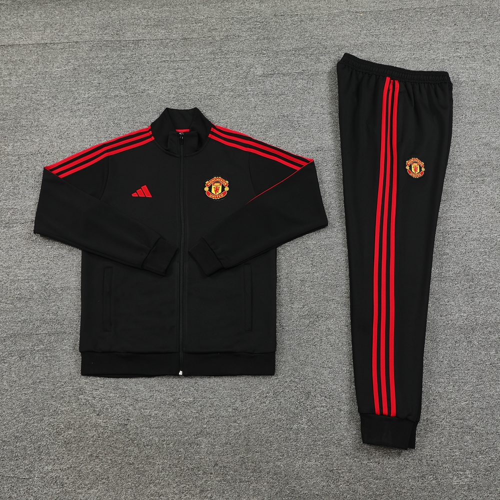 Manchester United 24-25 Jacket Training Tracksuit - Black - ManixJersey