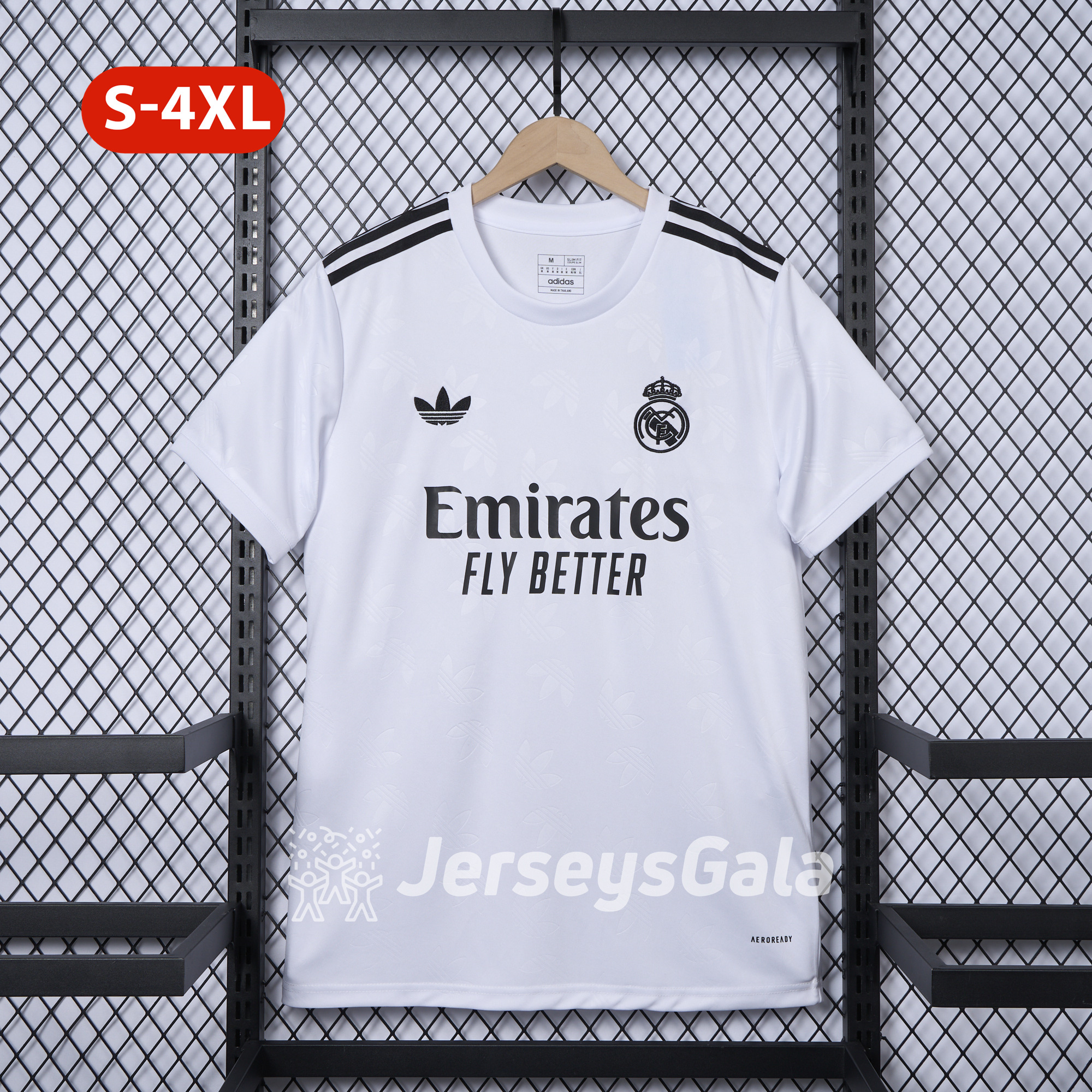 Real Madrid 24-25 Trefoil White Jersey - Fans Version - ManixJersey