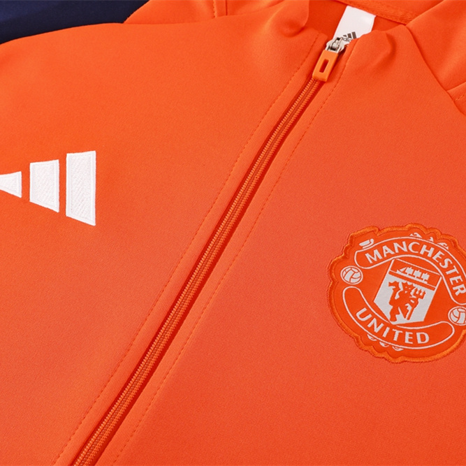 Manchester United 24-25 Jacket Training Tracksuit - Orange - ManixJersey