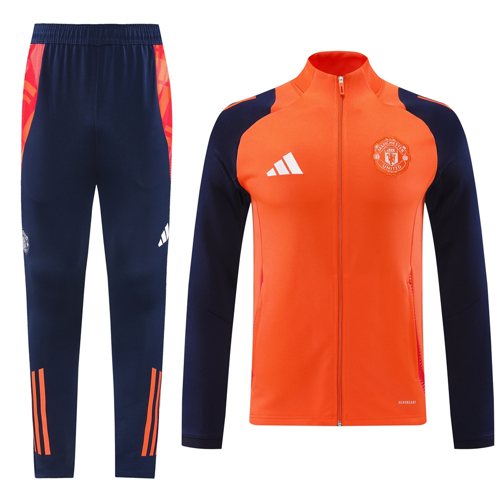Manchester United 24-25 Jacket Training Tracksuit - Orange - ManixJersey