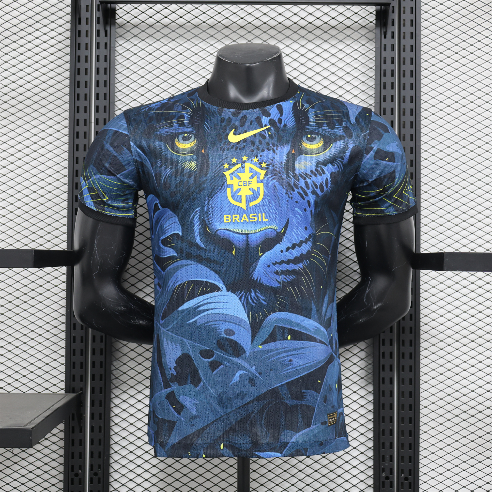 Brazil 2024 Black Blue Tiger Jersey - Player Version - ManixJersey