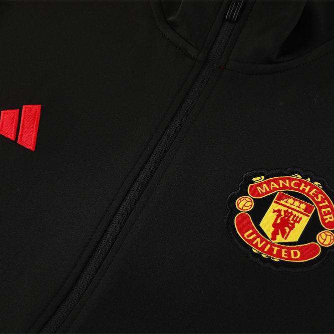 Manchester United 24-25 Jacket Training Tracksuit - Black - ManixJersey