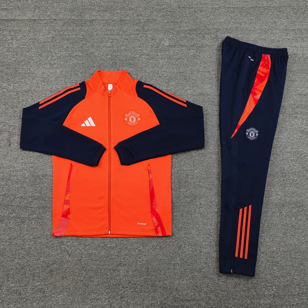 Manchester United 24-25 Jacket Training Tracksuit - Orange - ManixJersey
