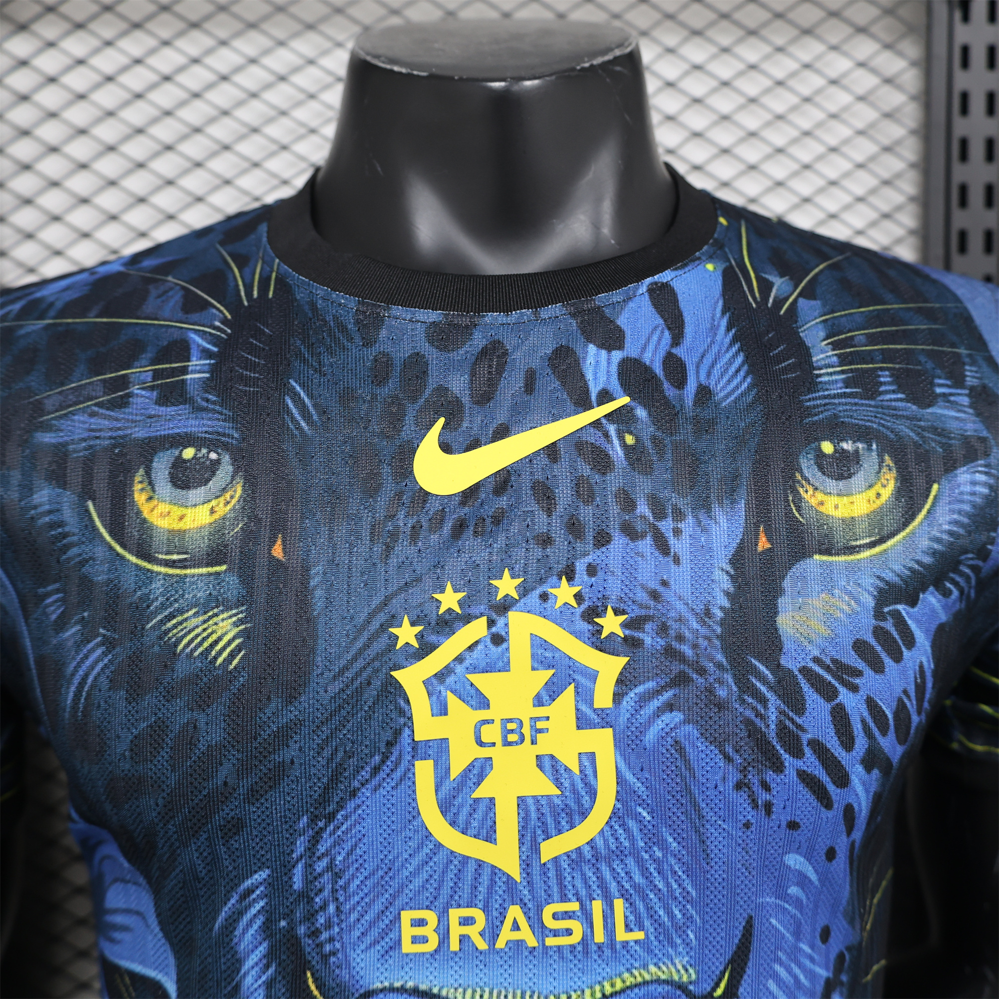 Brazil 2024 Black Blue Tiger Jersey - Player Version - ManixJersey