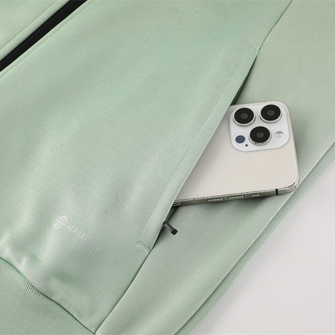 Real Madrid 24-25 Originals LFSTLR Jacket Training Tracksuit - Black and Light Green - ManixJersey