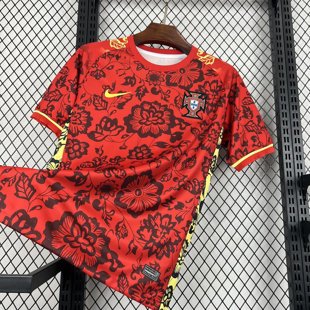 Portugal 2024-25 Red Flower Special Edition Jersey - Fans Version - ManixJersey