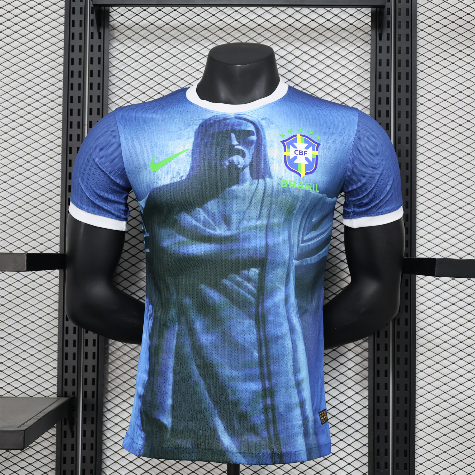 Brazil 2024 Blue Christ the Redeemer Statue Jersey - Player Version - ManixJersey