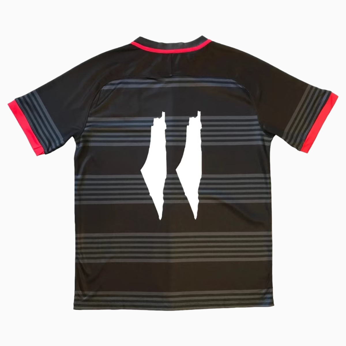 FC Palestina 24-25 Black and Grey Striped Jersey with Arabic and Pattern - ManixJersey