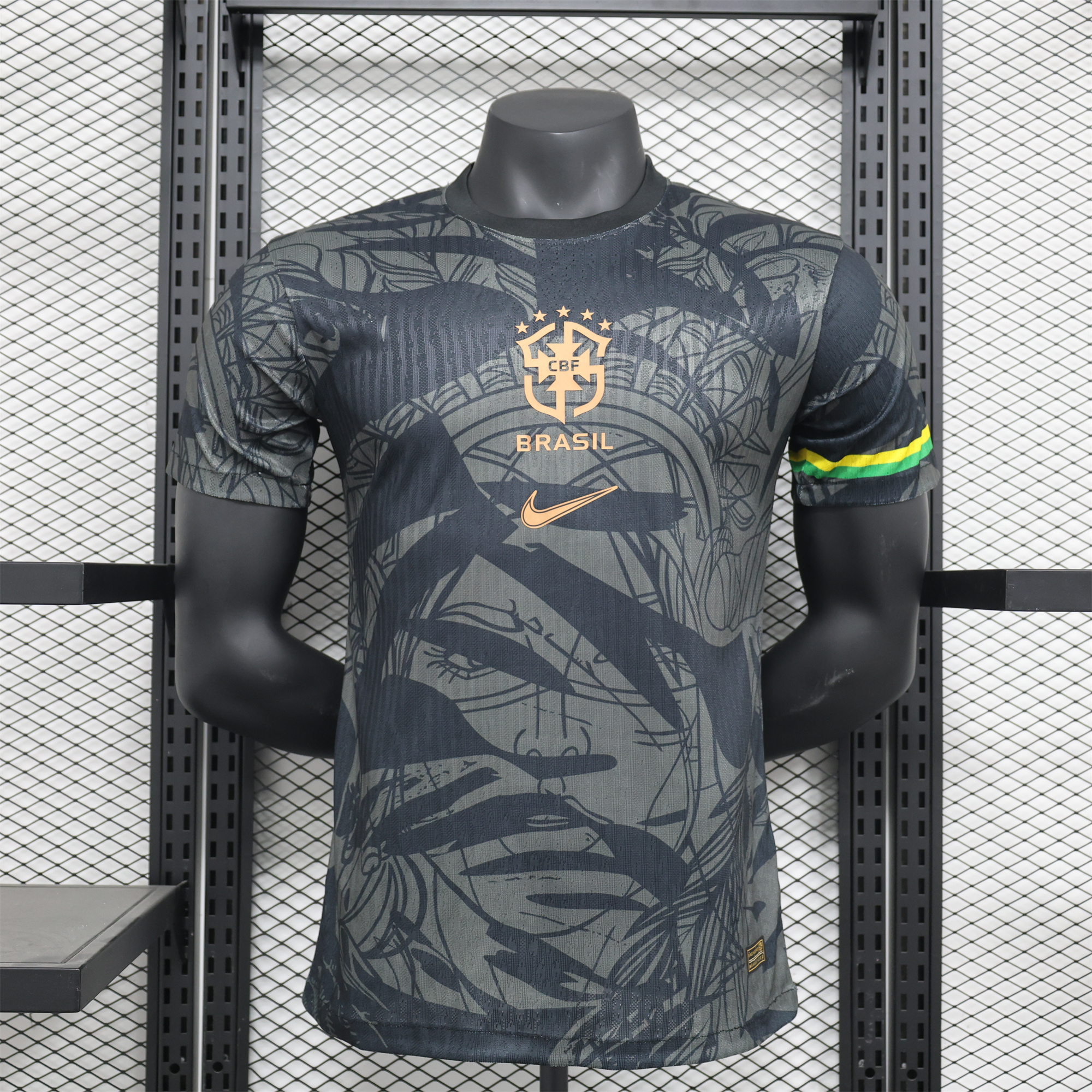 Brazil 2024 Black Face Graffiti Jersey - Player Version - ManixJersey