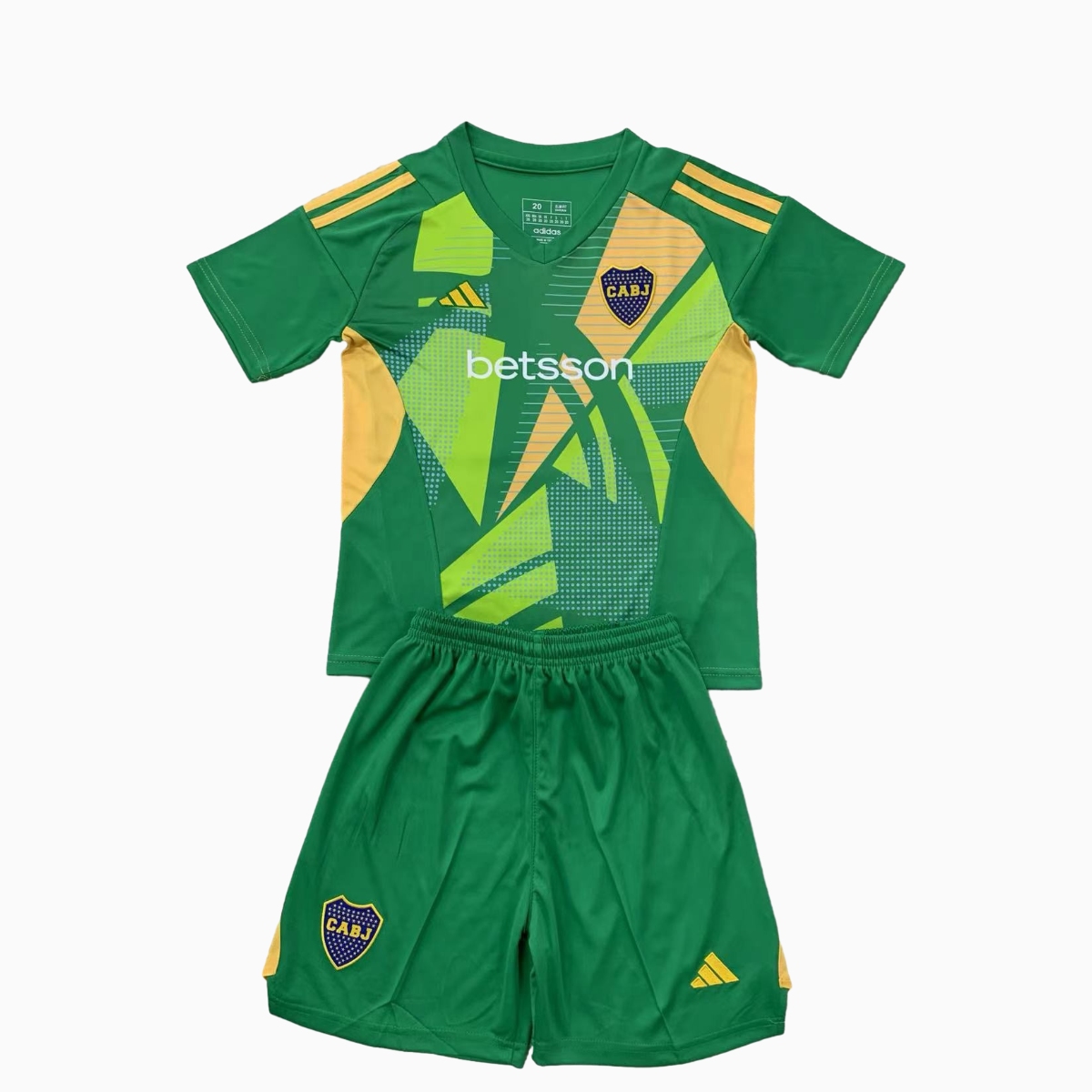 Boca Juniors 24-25 Fruit Green Goalkeeper Kids Kit - ManixJersey