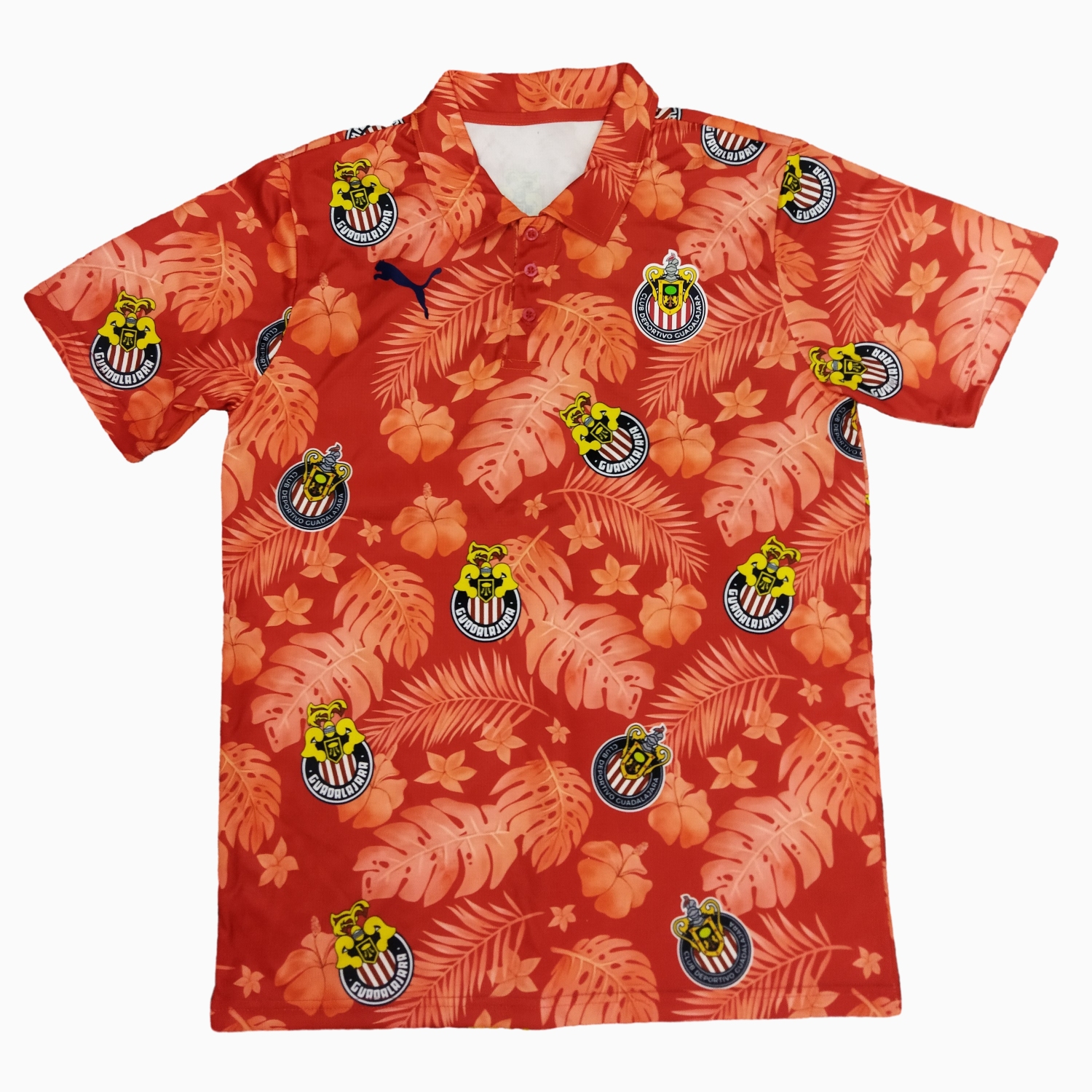 Chivas de Guadalajara 24-25 Red Flower Pattern Polo Shirts - ManixJersey