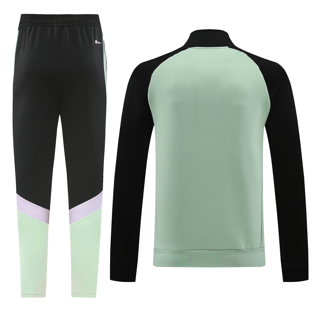 Real Madrid 24-25 Originals LFSTLR Jacket Training Tracksuit - Black and Light Green - ManixJersey