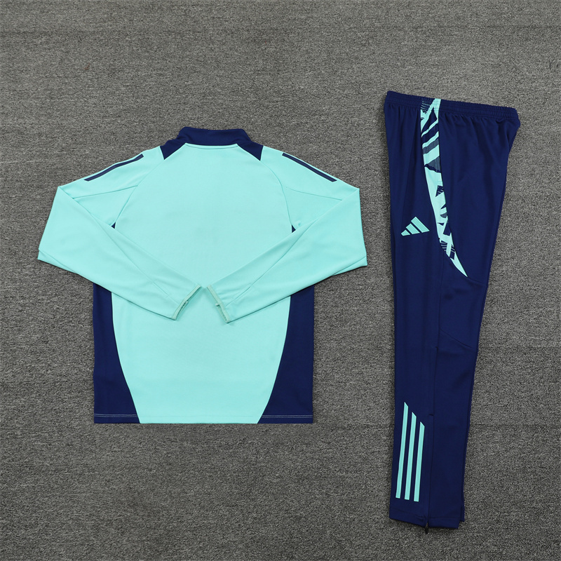 Manchester United 24-25 Long Sleeve Training Set - Lake Blue - ManixJersey