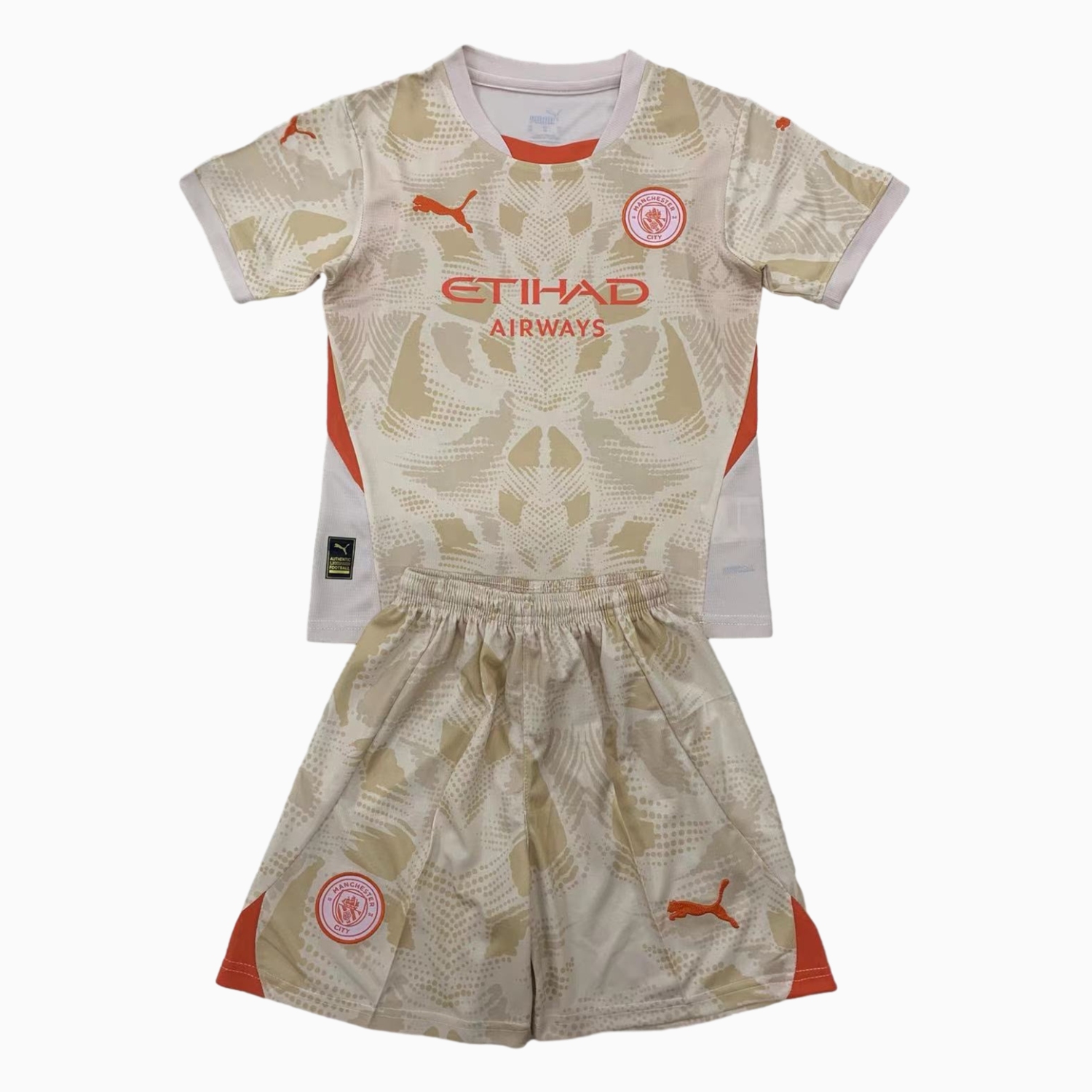 Manchester City 24-25 Mud Yellow Goalkeeper Kids Kit - ManixJersey