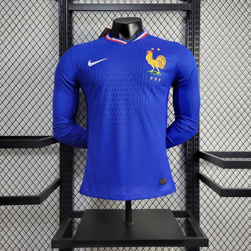 France 2024 Home Long Sleeve Jersey - Player Version - ManixJersey