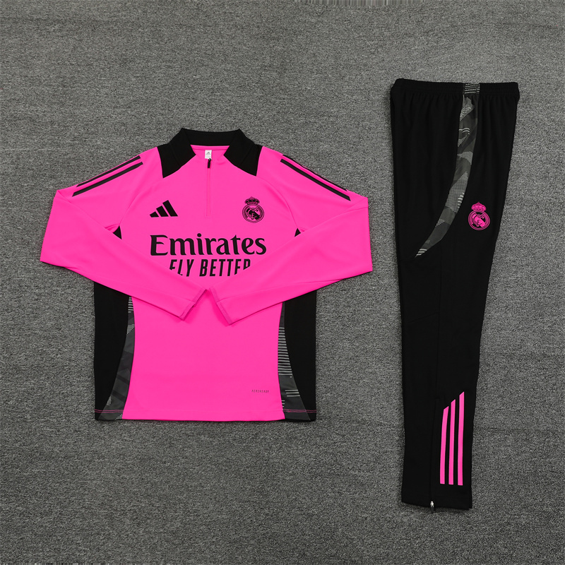 Real Madrid 24-25 Long Sleeve Training Set - Rose Red - ManixJersey