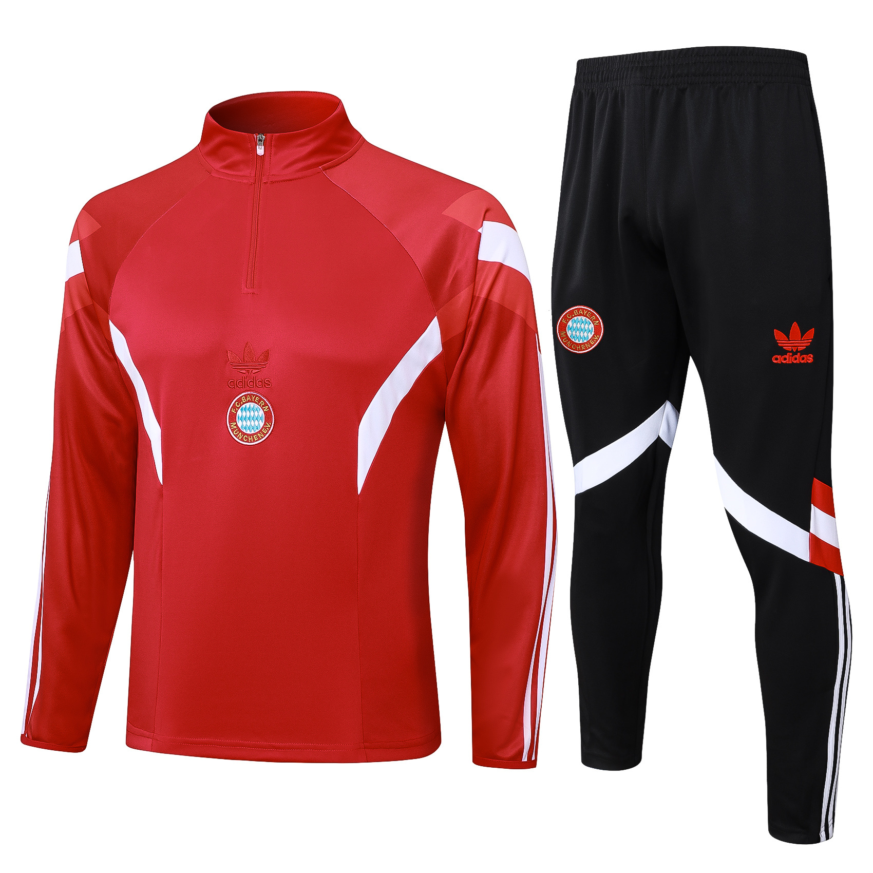 Bayern Munich 24-25 Originals LFSTLR Long Sleeve Training Set - Red - ManixJersey